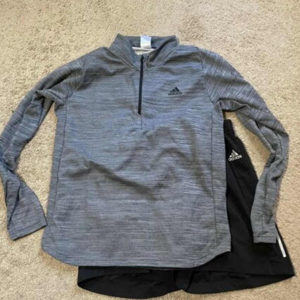 Adidas Mens Long Sleeve Quarter Zip